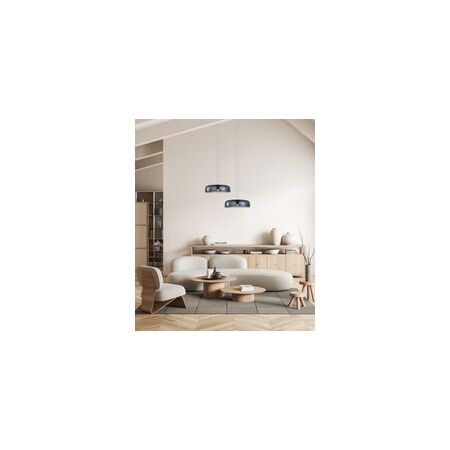 PENDANT ES 40W DOME Orange Glass w/Brass Highlight OD420mm
