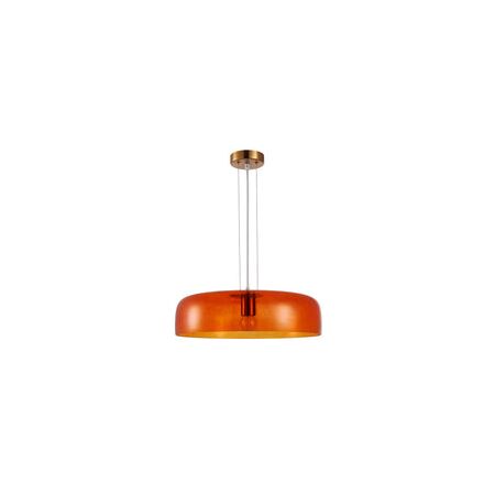 PENDANT ES 40W DOME Green Glass w/Brass Highlight OD420mm