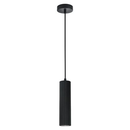 PENDANT GU10 10W White Aluminium Ribbed Cylinder OD65mm