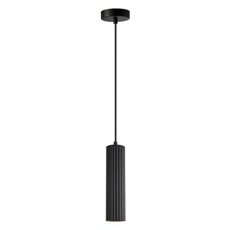 PENDANT GU10 10W Gold Aluminium Ribbed Cylinder OD65mm