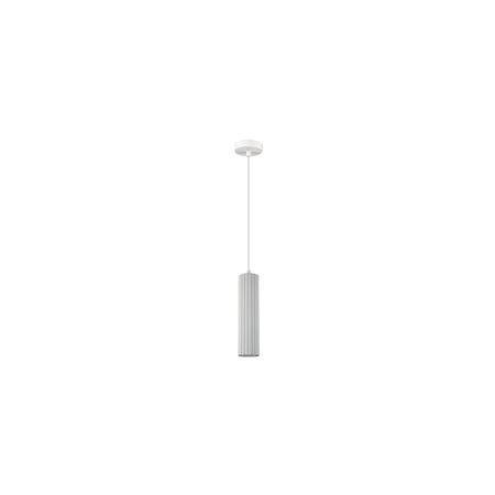 PENDANT GU10 10W Black Aluminium Ribbed Cylinder OD65mm