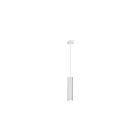 PENDANT GU10 10W Black Aluminium Ribbed Cylinder OD65mm