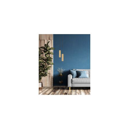 PENDANT GU10 10W White Aluminium Ribbed Cylinder OD65mm