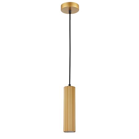 PENDANT GU10 10W Black Aluminium Ribbed Cylinder OD65mm