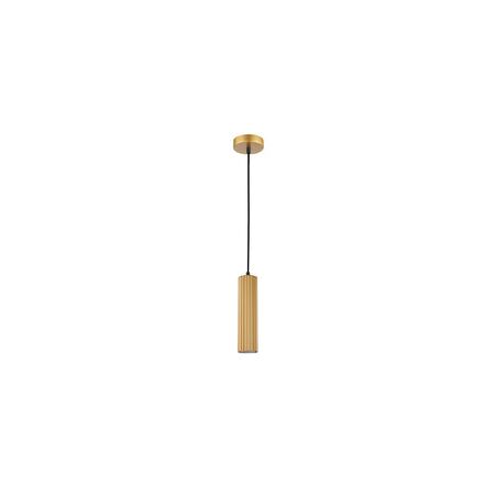 PENDANT GU10 10W White Aluminium Ribbed Cylinder OD65mm