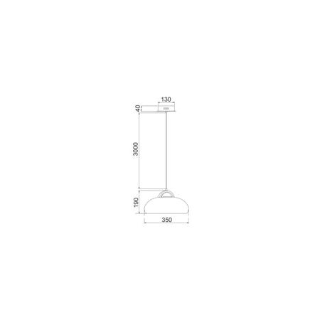 Pendant S/M LED White Dome 8W Tri 3K/4K/6K 312 Lm