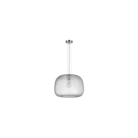 PENDANT ES 40W Clear Glass w/Segments Chrome Highlight DOME OD400mm
