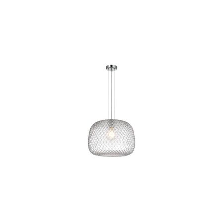 PENDANT ES 40W Amber Glass w/Segments Brass Highlight DOME OD400mm
