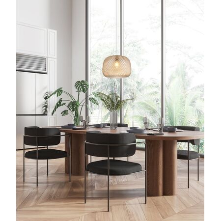 PENDANT ES 40W Clear Glass w/Segments Chrome Highlight DOME OD400mm