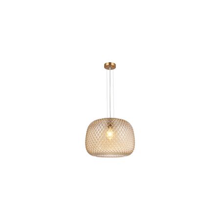 PENDANT ES 40W Clear Glass w/Segments Chrome Highlight DOME OD400mm
