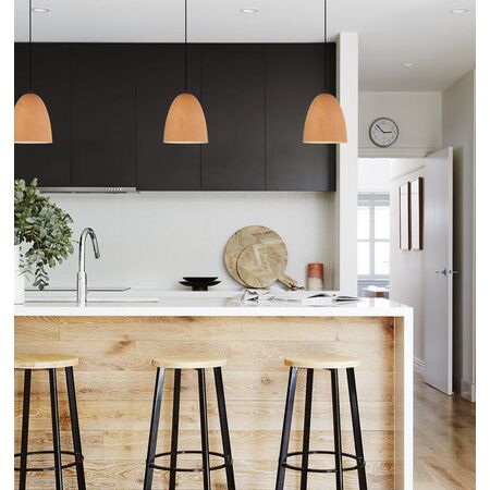 PENDANT ES Cherry Golden Oak OBLONG OD250mm