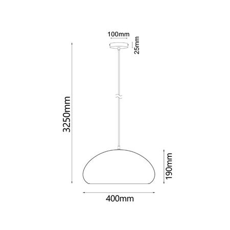 PENDANT ES Cherry Cinnamon DOME OD400mm