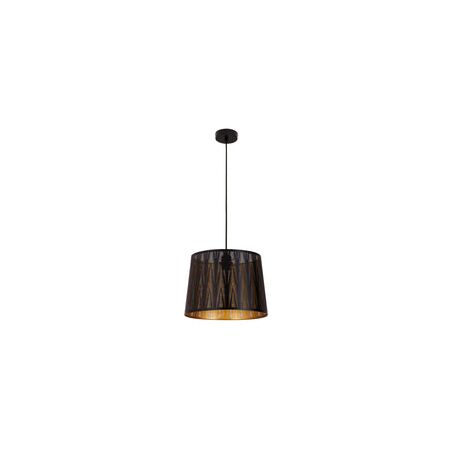 PENDANT ES 60W Wh w/Gold Interior Iron SLANTED w/Vector Pattern OD350 x H250 mm