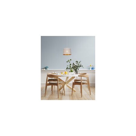 PENDANT ES 60W Wh w/Gold Interior Iron SLANTED w/Vector Pattern OD350 x H250 mm