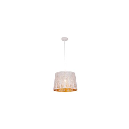 PENDANT ES 60W Wh w/Gold Interior Iron SLANTED w/Tree Pattern OD350 x H250 mm