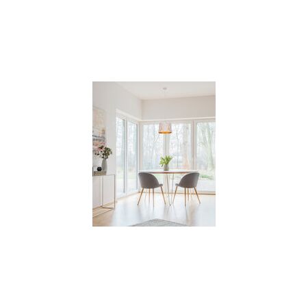 PENDANT ES 60W Blk w/Gold Interior Iron SLANTED w/Eiffel Tower Pattern OD350 x H250 mm
