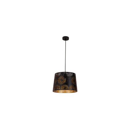 PENDANT ES 60W Wh w/Gold Interior Iron SLANTED w/Starburst Pattern OD350 x H250 mm