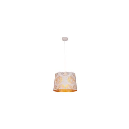 PENDANT ES 60W Wh w/Gold Interior Iron SLANTED w/Starburst Pattern OD350 x H250 mm