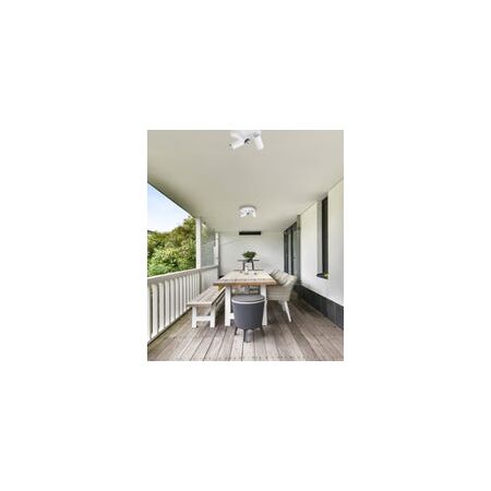 SPOT GU10 X 3 Outdoor Ceiling Adjustable Black IP54 RND Base OD240mm x H188mm