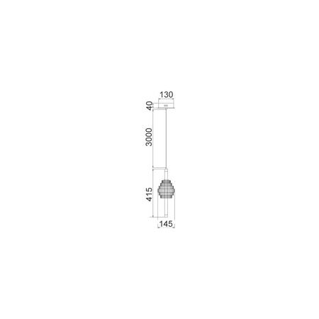 Pendant S/M LED Smokey Grey Spinning Top 5W Tri 3K/4K/6K 421 Lm