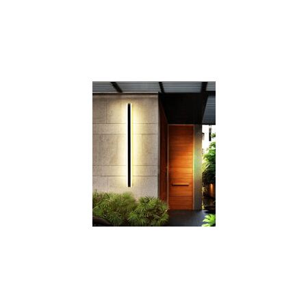 WALL S/M 32W RECT L1000mm LED TRI 860 Lm IP65 Black w/FR Diff 2YR