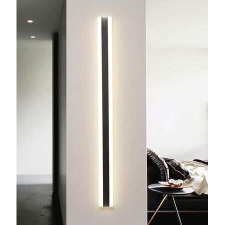 WALL S/M 32W RECT L1000mm LED TRI 860 Lm IP65 Black w/FR Diff 2YR