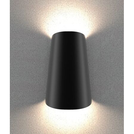WALL S/M Up/Dn 11W LED TRI 378 Lm IP65 Cone Matt Wh Opal Diff