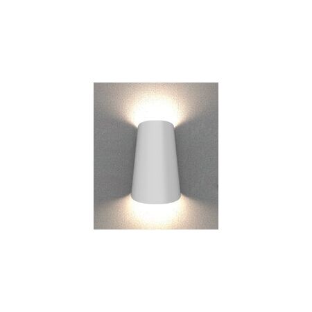 WALL S/M Up/Dn 11W LED TRI 378 Lm IP65 Cone Matt Wh Opal Diff