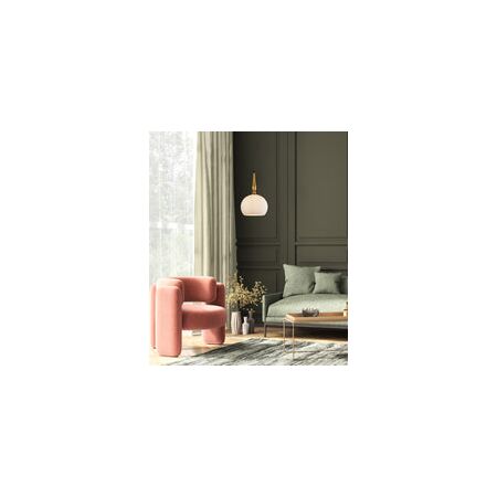 PENDANT ES 72W Small Frosted Wine Glass Ribbed w/BLK Highlight OD200 x H380mm