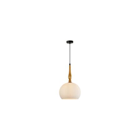PENDANT ES 72W Large Frosted Wine Glass Ribbed w/Blk Highlight OD250 x H430mm