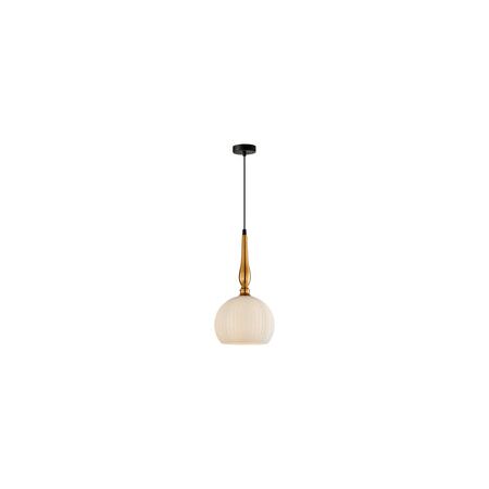 PENDANT ES 72W Large Frosted Wine Glass Ribbed w/Blk Highlight OD250 x H430mm