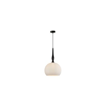 PENDANT ES 72W Small Frosted Wine Glass Ribbed w/BLK Highlight OD200 x H380mm