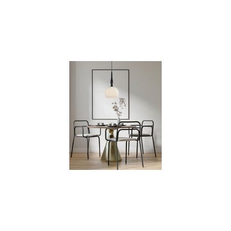 PENDANT ES 72W Small Frosted Wine Glass Ribbed w/Brass Highlight OD200 x H380mm