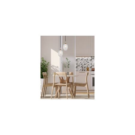 PENDANT SES 10W Clear Ellipse Glass Segmented w/Brass Highlight Enclosed OD150mm