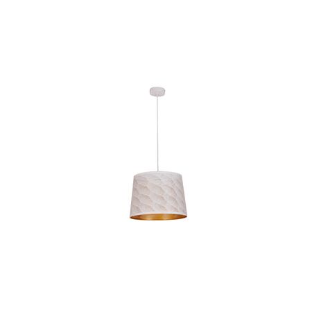 PENDANT ES 60W Wh w/Gold Interior Iron SLANTED w/Honeycomb Pattern OD350 x H250 mm