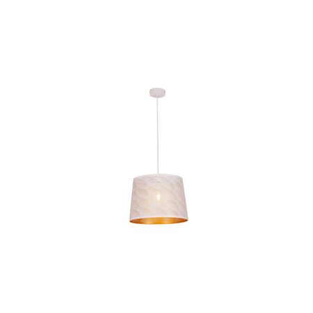 PENDANT ES 60W Blk w/Gold Interior Iron SLANTED w/Honeycomb Pattern OD350 x H250 mm