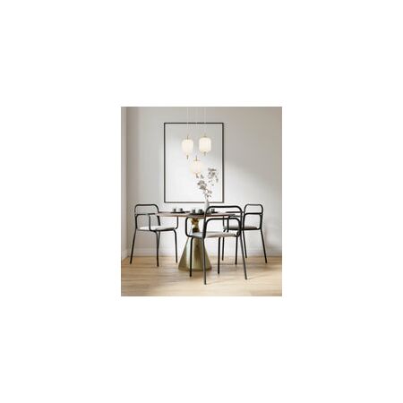 PENDANT SES x 3 10W Opal (Matt Finish) Glass w/Brass Highlight OD420mm RND Base
