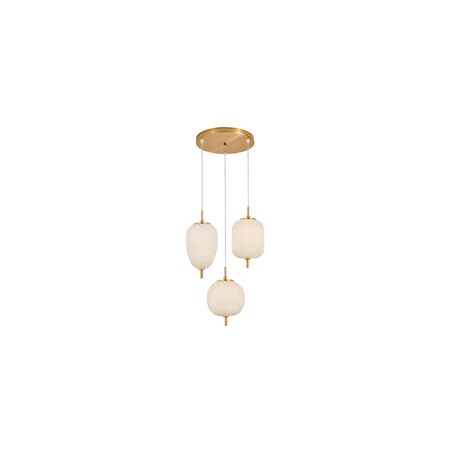 PENDANT SES x 3 10W Smokey Black (Mirror Finish) Glass w/Black Highlight OD420mm RND Base