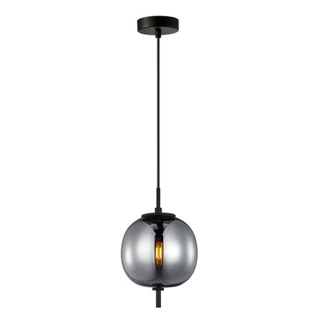 PENDANT SES 10W Round Opal (Matt Finish) Glass w/Brass Highlight OD185mm x H290mm
