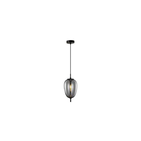 PENDANT SES 10W Oval Opal (Matt Finish) Glass w/Brass Highlight OD160mm x H340mm