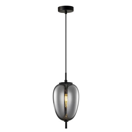 PENDANT SES 10W Oval Opal (Matt Finish) Glass w/Brass Highlight OD160mm x H340mm