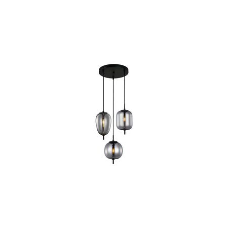 PENDANT SES x 3 10W Opal (Matt Finish) Glass w/Brass Highlight OD420mm RND Base