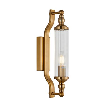 Wall Int S/M SES TUBULAR CLR Glass w/ Chrome Base