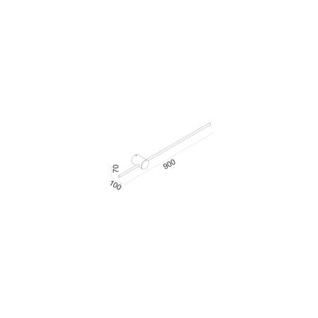 WALL Int S/M 12W LINEAR RND Wh Dual CCT IP20 FR Diff L900 mm 910Lm