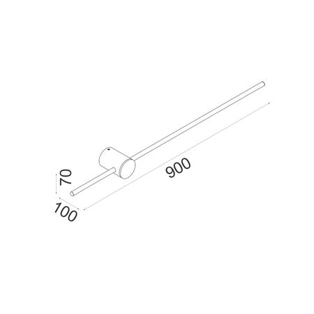 WALL Int S/M 12W LINEAR RND Wh Dual CCT IP20 FR Diff L900 mm 910Lm