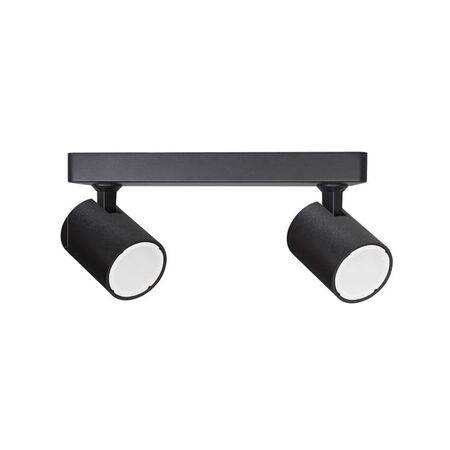 SPOT D/ADJ GU10 Blk IP20 RECT BAR L250mm x W75mm x H25mm