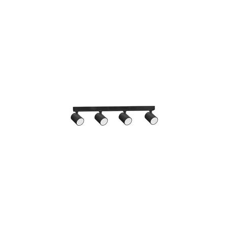SPOT 4/ADJ GU10 Blk IP20 RECT BAR L450mm x W75mm x H25mm
