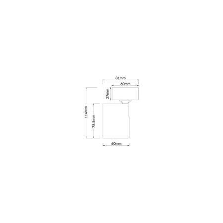SPOT S/ADJ GU10 Blk IP20 RND BASE OD60mm