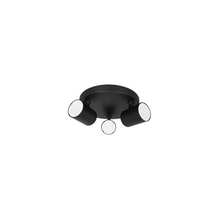 SPOT 3/ADJ GU10 Blk IP20 RND Base OD230mm x H25mm