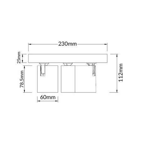 SPOT 3/ADJ GU10 Blk IP20 RND Base OD230mm x H25mm